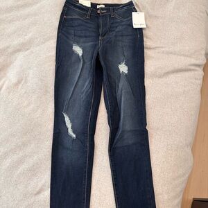 Blue ripped skinny jeans size 5
